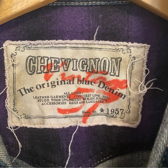 Chevignon 57 XXS/XS jean jacket dark blue preowned denim. EUC - Picture 7 of 9